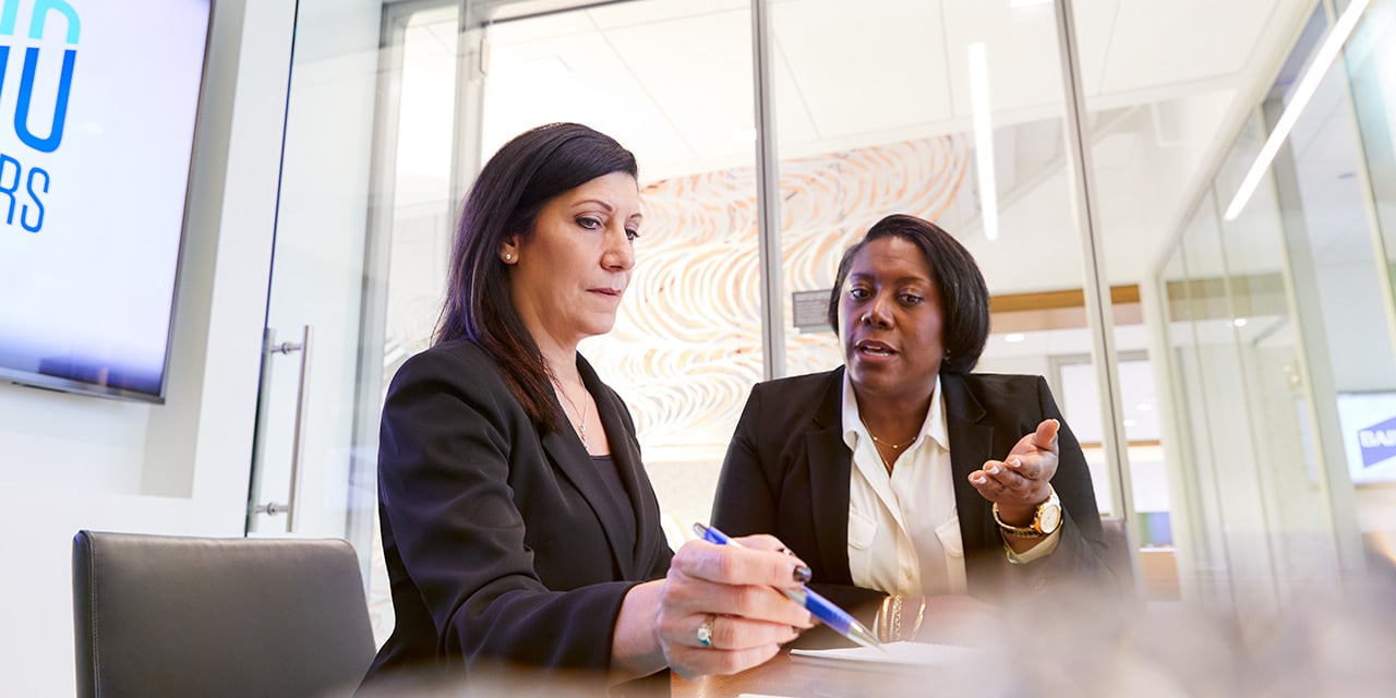 Photo of Jacci McCoy and Tammy Jelinek in RJF Pro office