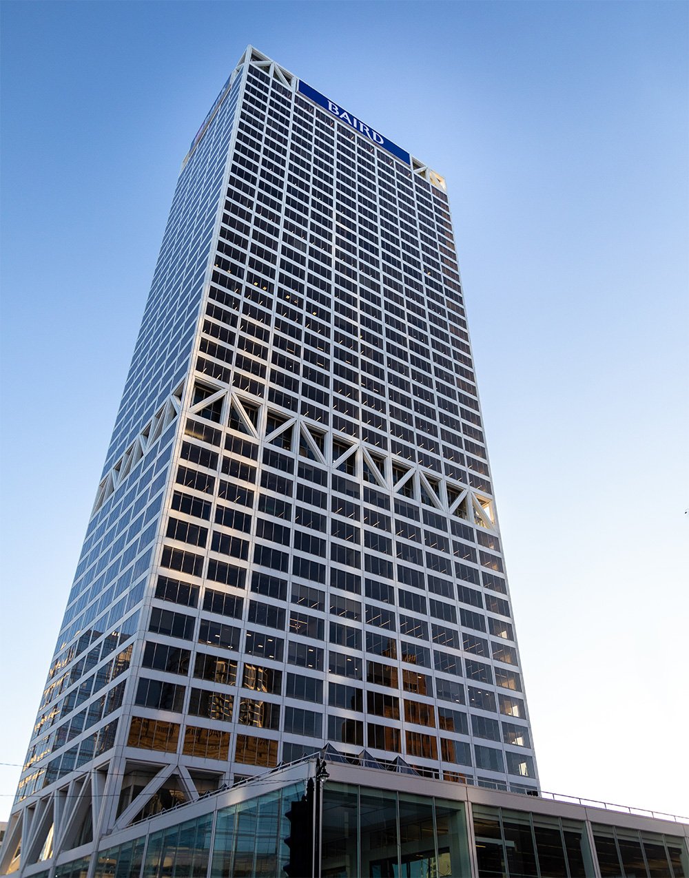  RJF Pro sign atop headquarters at US Bank Center in Milwaukee